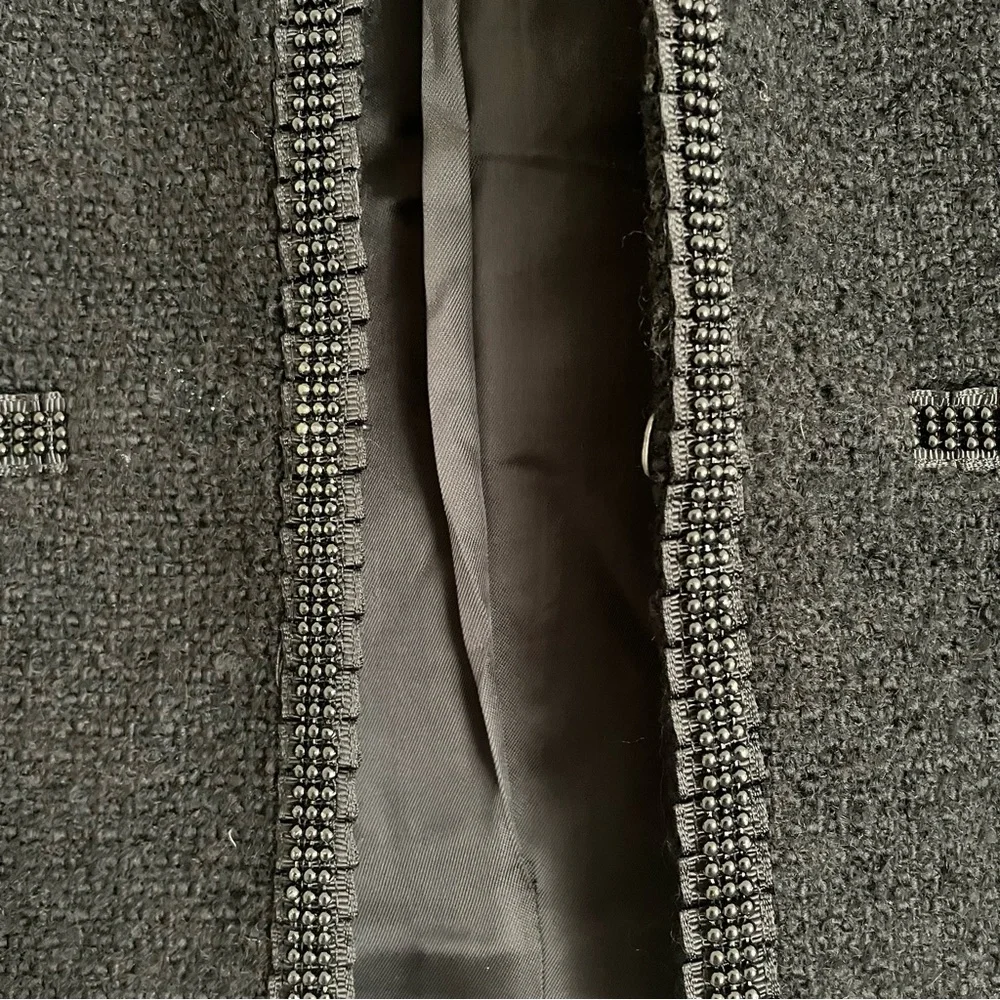 Maje Black Textured Jacket Blazer‎